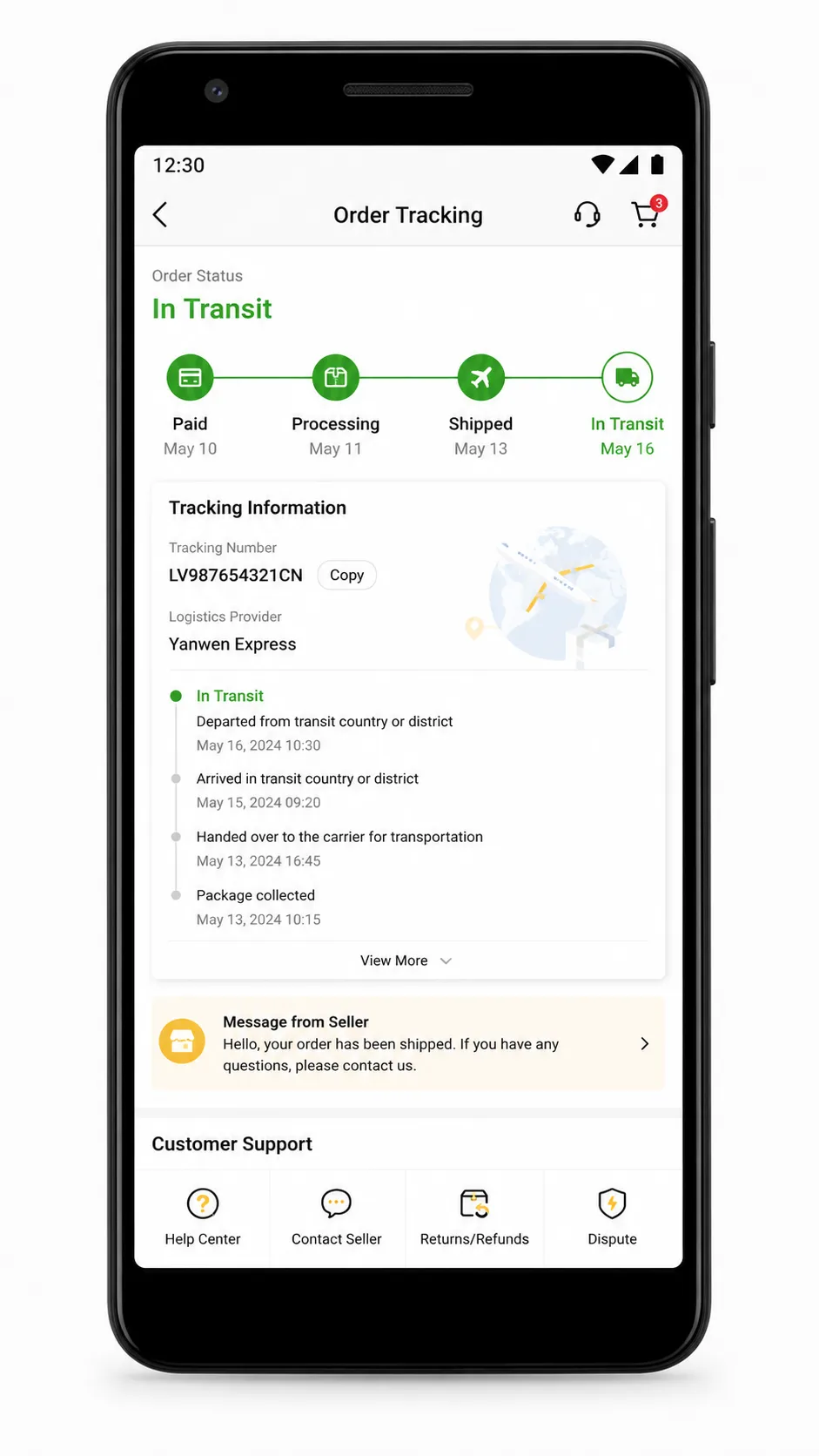 Order tracking